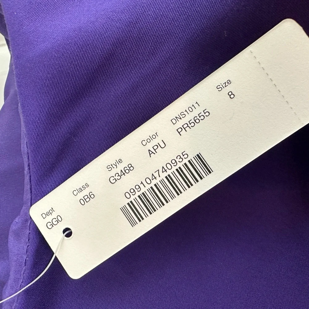 J. Crew Women’s Ruffle One Shoulder Dress Purple NWT Size 8